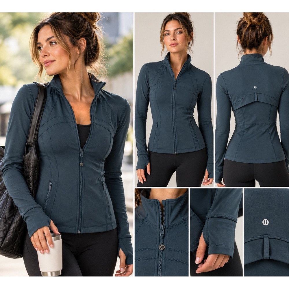 Lululemon Define Jacket Luon Nocturnal Teal Size 4 Full Zip Athletic Yoga Sporty